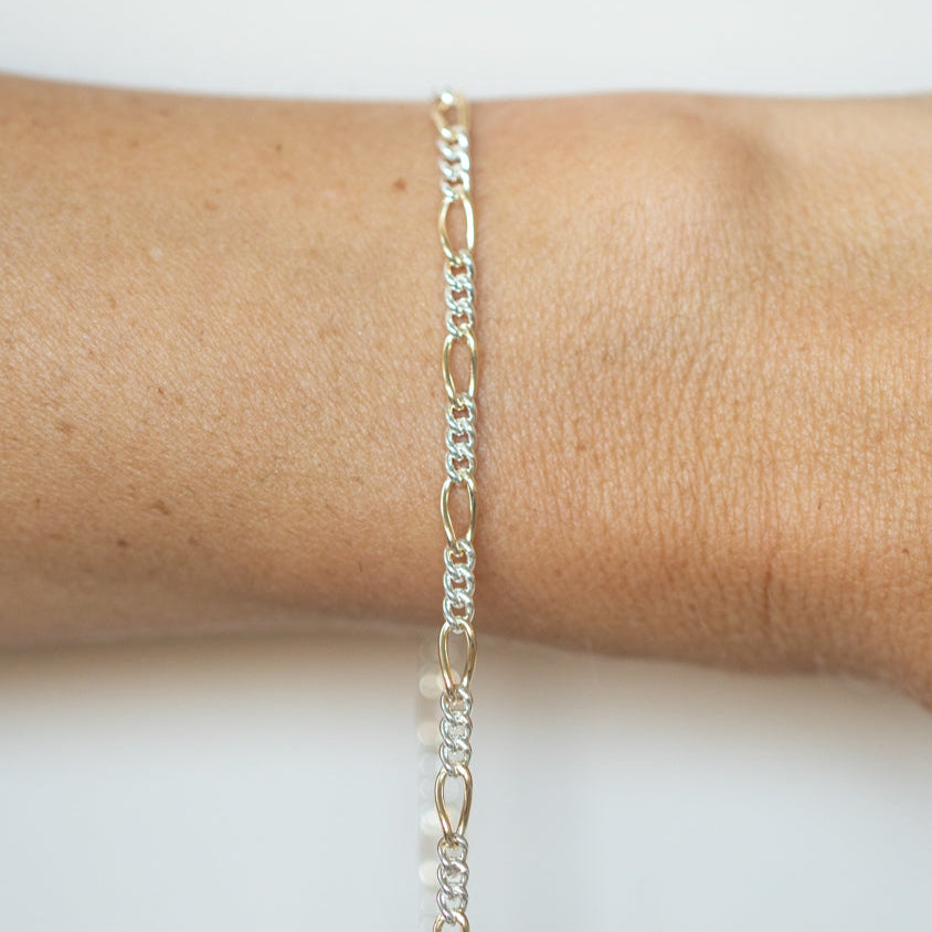 Mixed Metals Figaro Chain