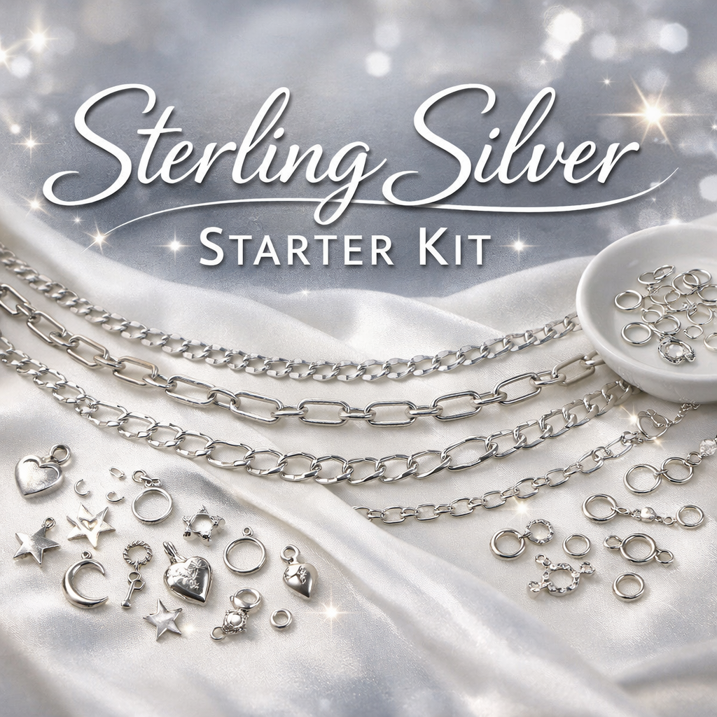 Sterling Silver Starter Kit Chains, Charms and Connectors