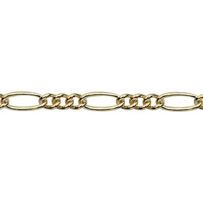 14K Gold 1.5mm Figaro Chain