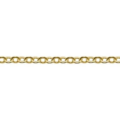 14K Gold 1.2mm Flat Cable Chain