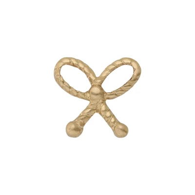 Gold-filled 7.5mm Textured Dainty Bow Connector