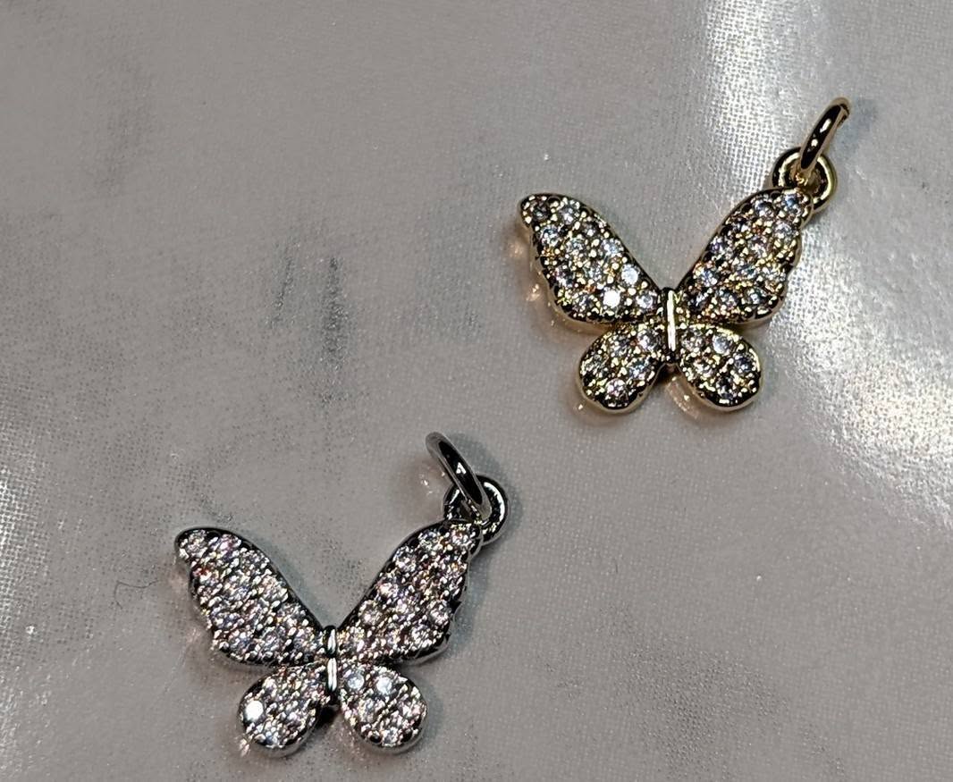 Pave Filled Butterfly Charm