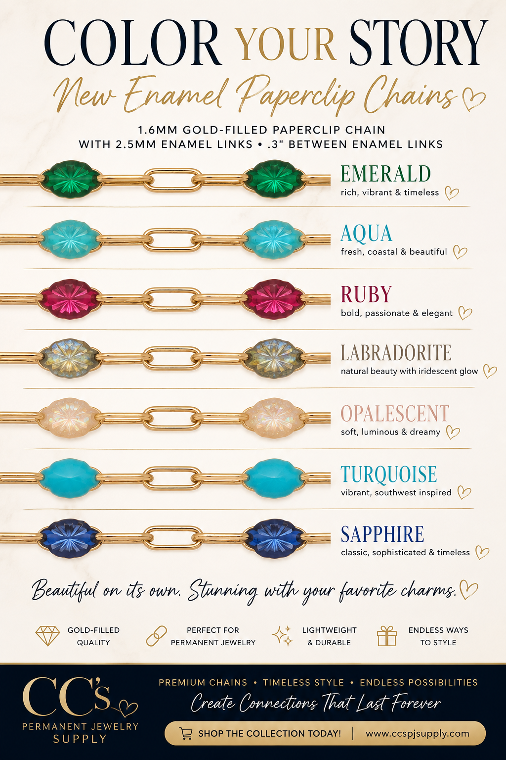 Good Filled Enamel Chain Bundle