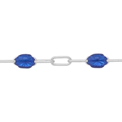 Sterling Silver Sapphire Birthstone Chain